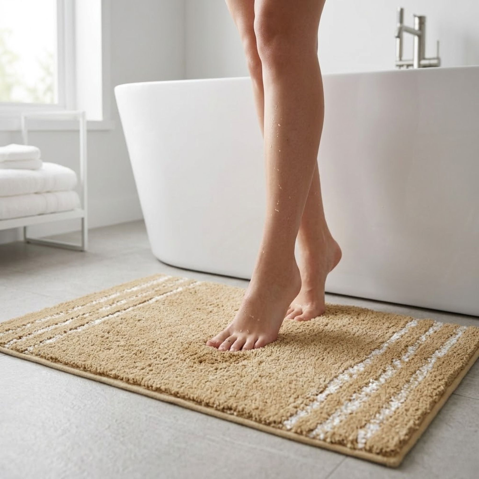 Clarion Anti Skid Light Grey Bathmat - Pano