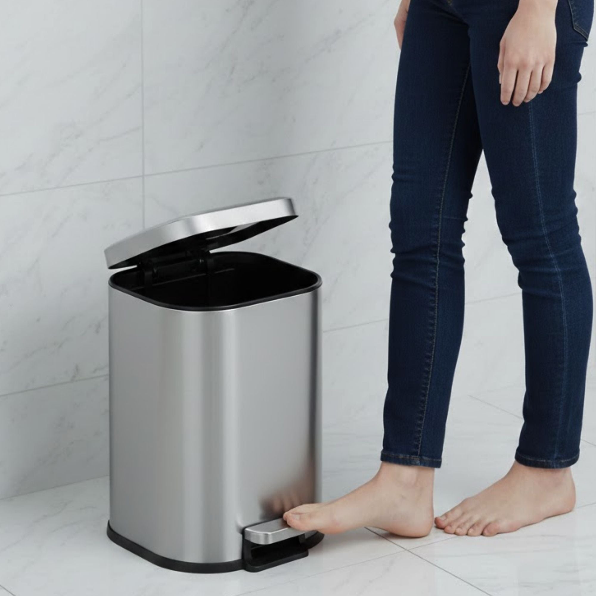 Arlo Stainless Steel Step Bin Trashcan 6 Litre - Pano