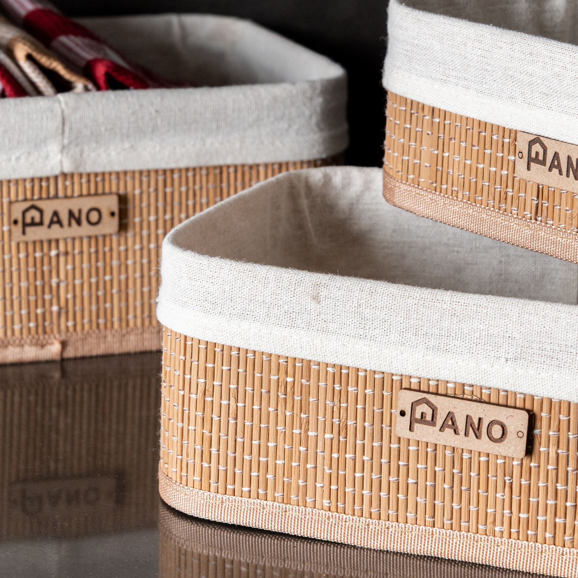 Bamboo Kitchen Utility Geneva Basket | Storage Organiser - Pano