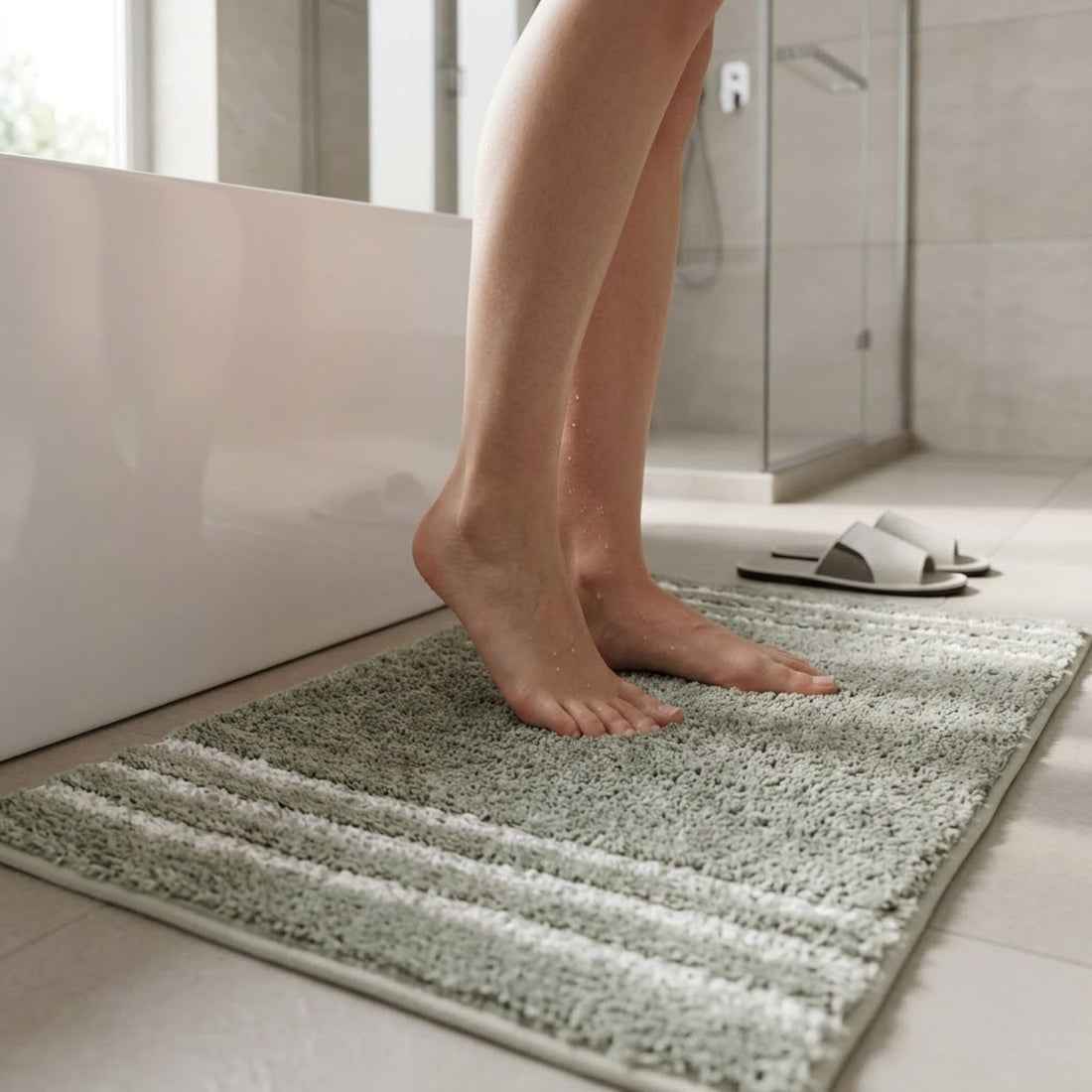Clarion Anti Skid Light Grey Bathmat - Pano