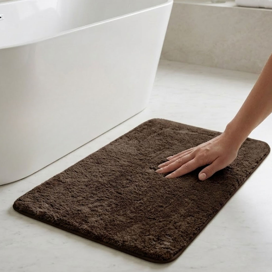 Cashmere Rabbit Fur Anti Skid Fur Bathmat - Pano