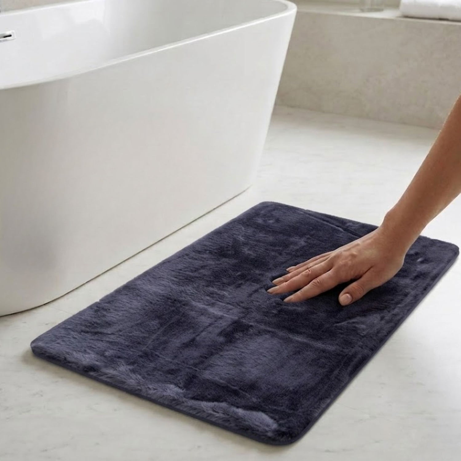 Cashmere Rabbit Fur Anti Skid Fur Bathmat - Pano