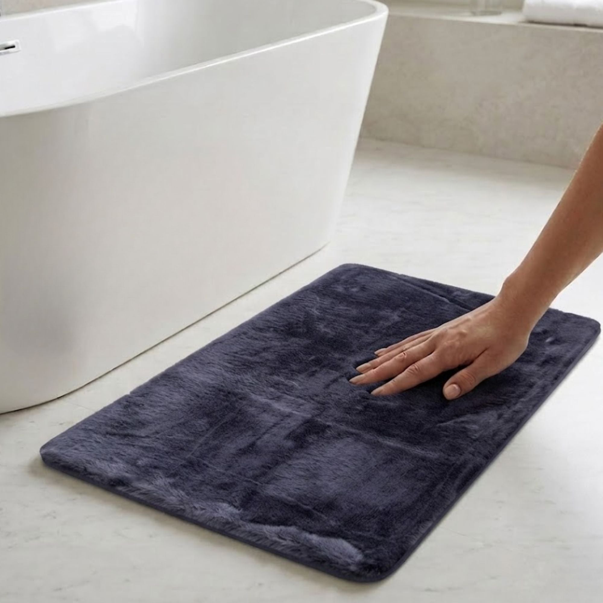 Cashmere Rabbit Fur Anti Skid Fur Bathmat - Pano