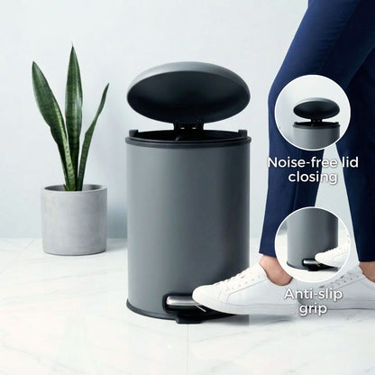 Levante Stainless Steel Soft Close Peddle Dustbins - Pano