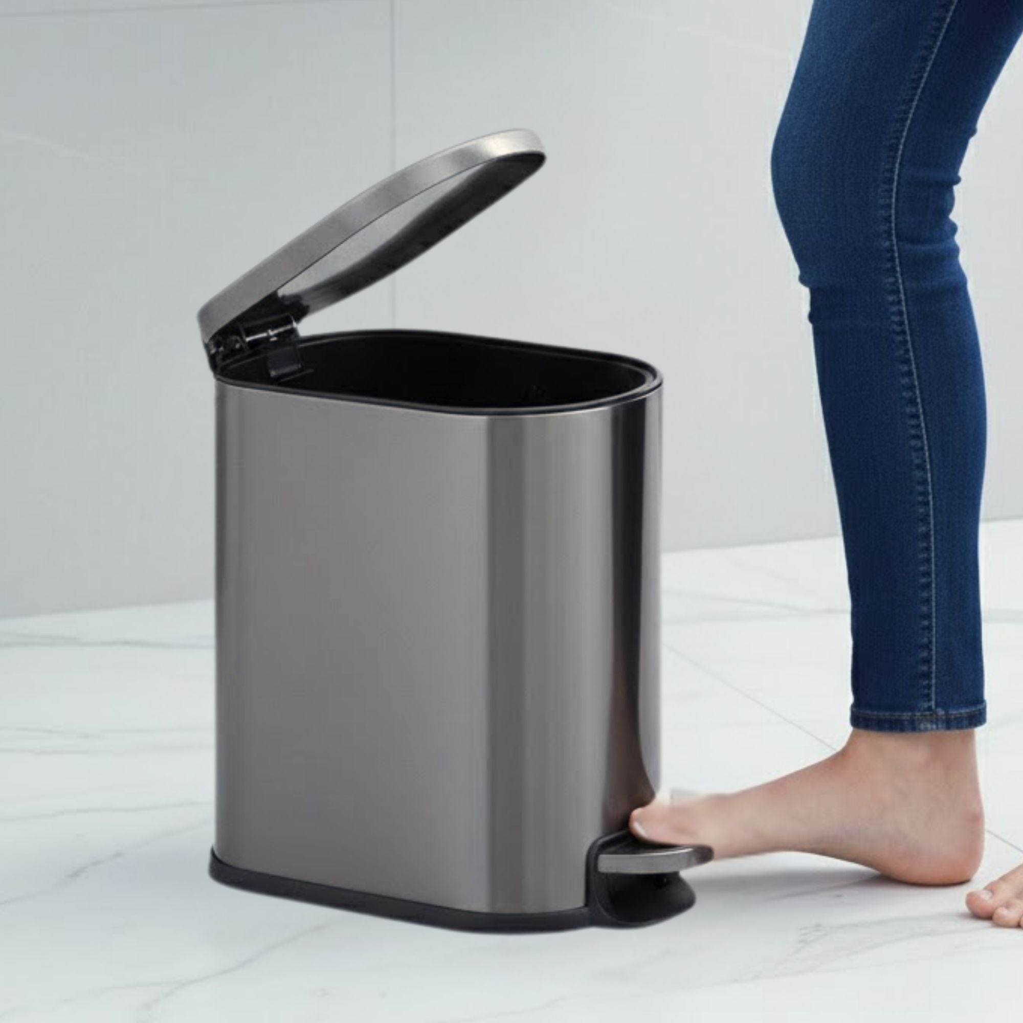 Milo Stainless Steel Step Bin Trashcan 5 Litre - Pano