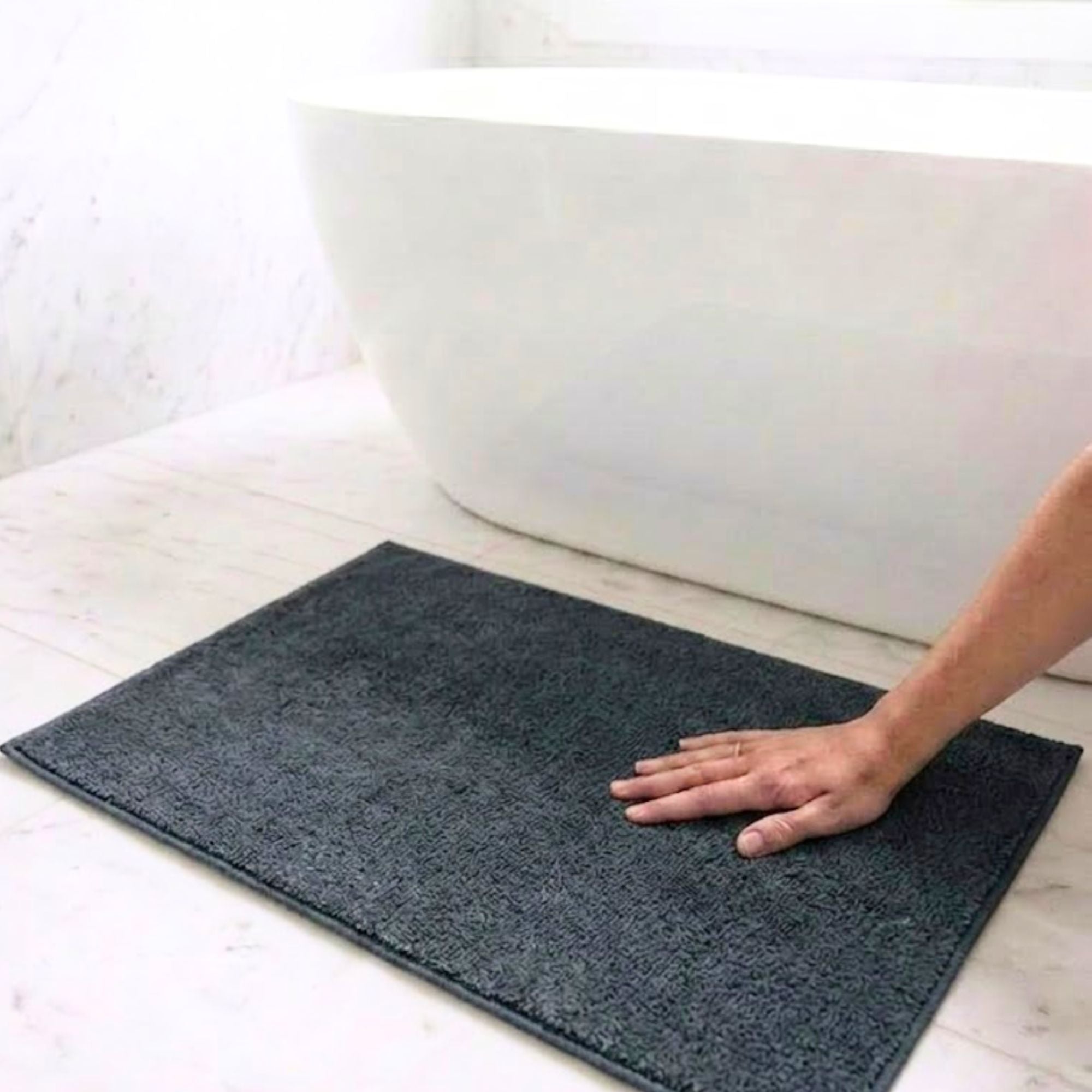 Maples Microfiber Anti Skid Super Absorbent Bathmat Set of 2 - Pano