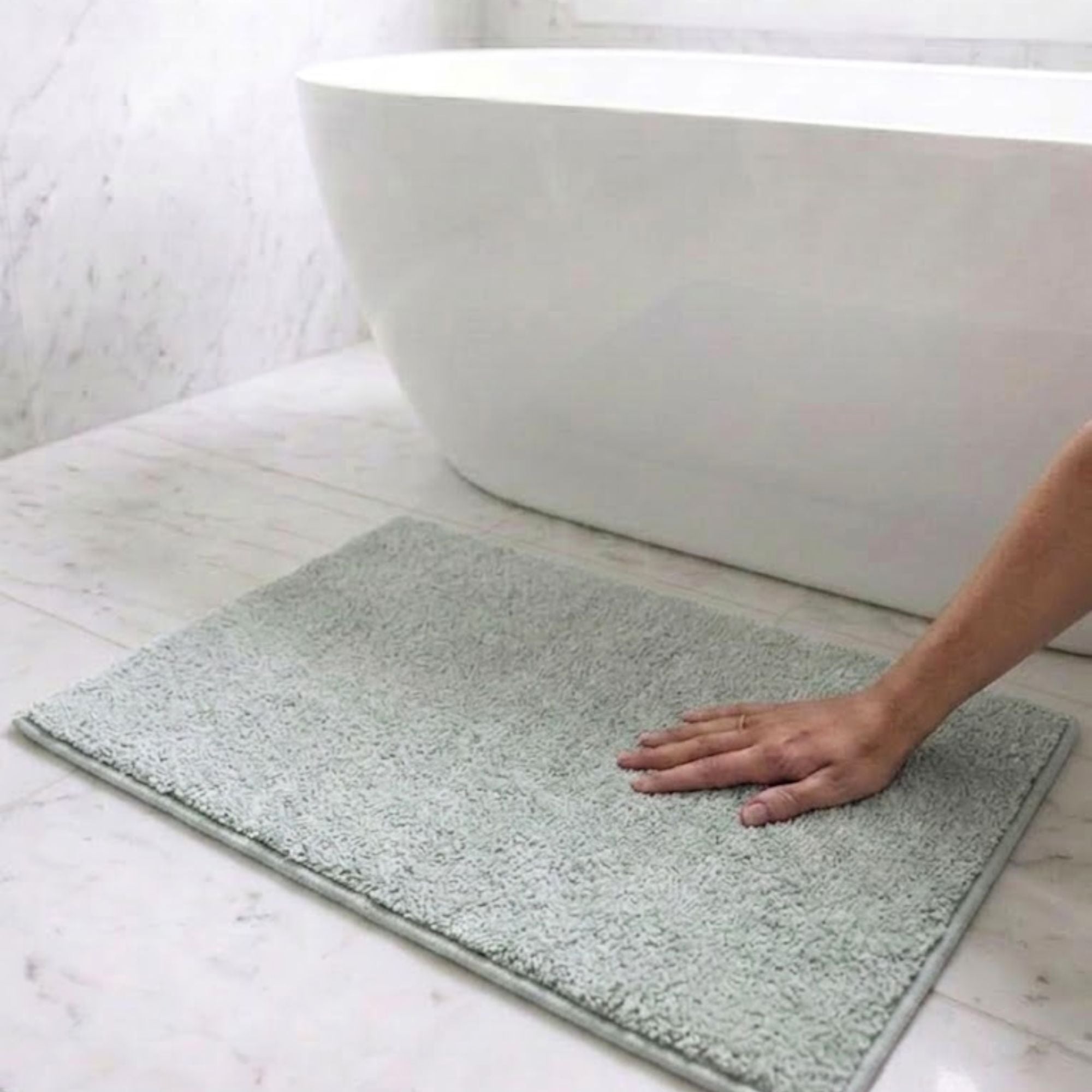 Maples Microfiber Anti Skid Super Absorbent Bathmat Set of 2 - Pano