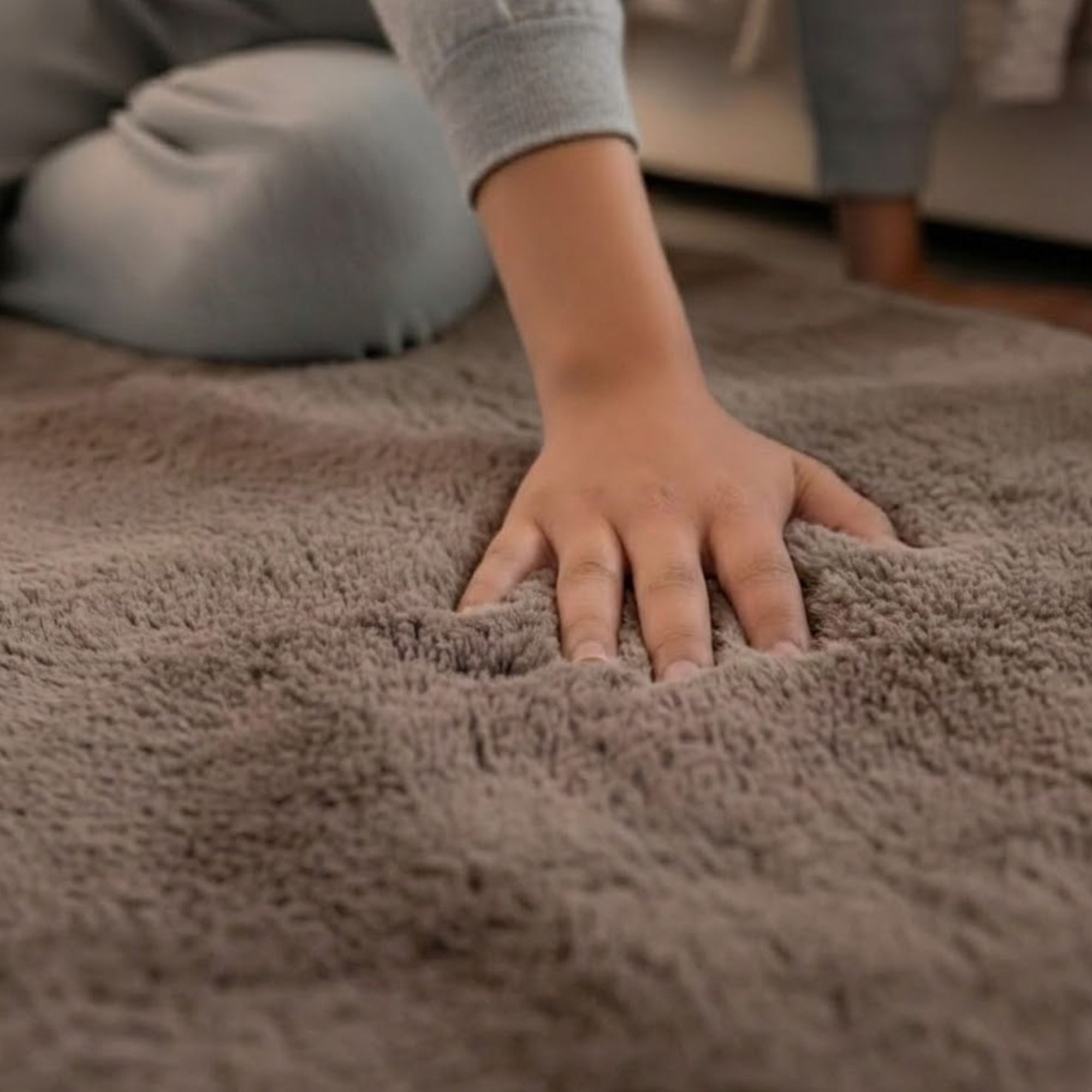 Cashmere Rabbit Fur Anti Skid Fur Bathmat - Pano