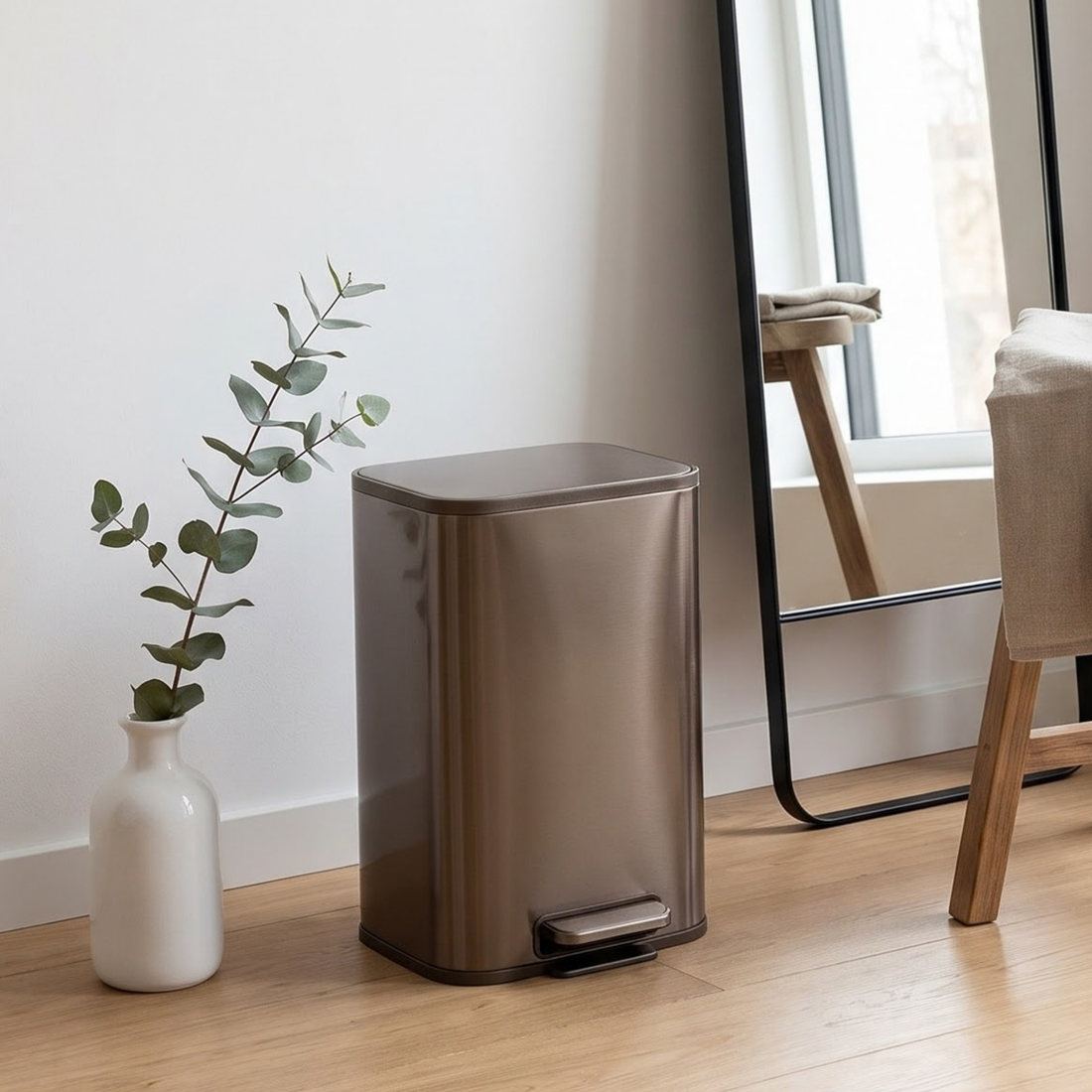 Binova Stainless Steel Soft Close Peddle Dustbins - Pano