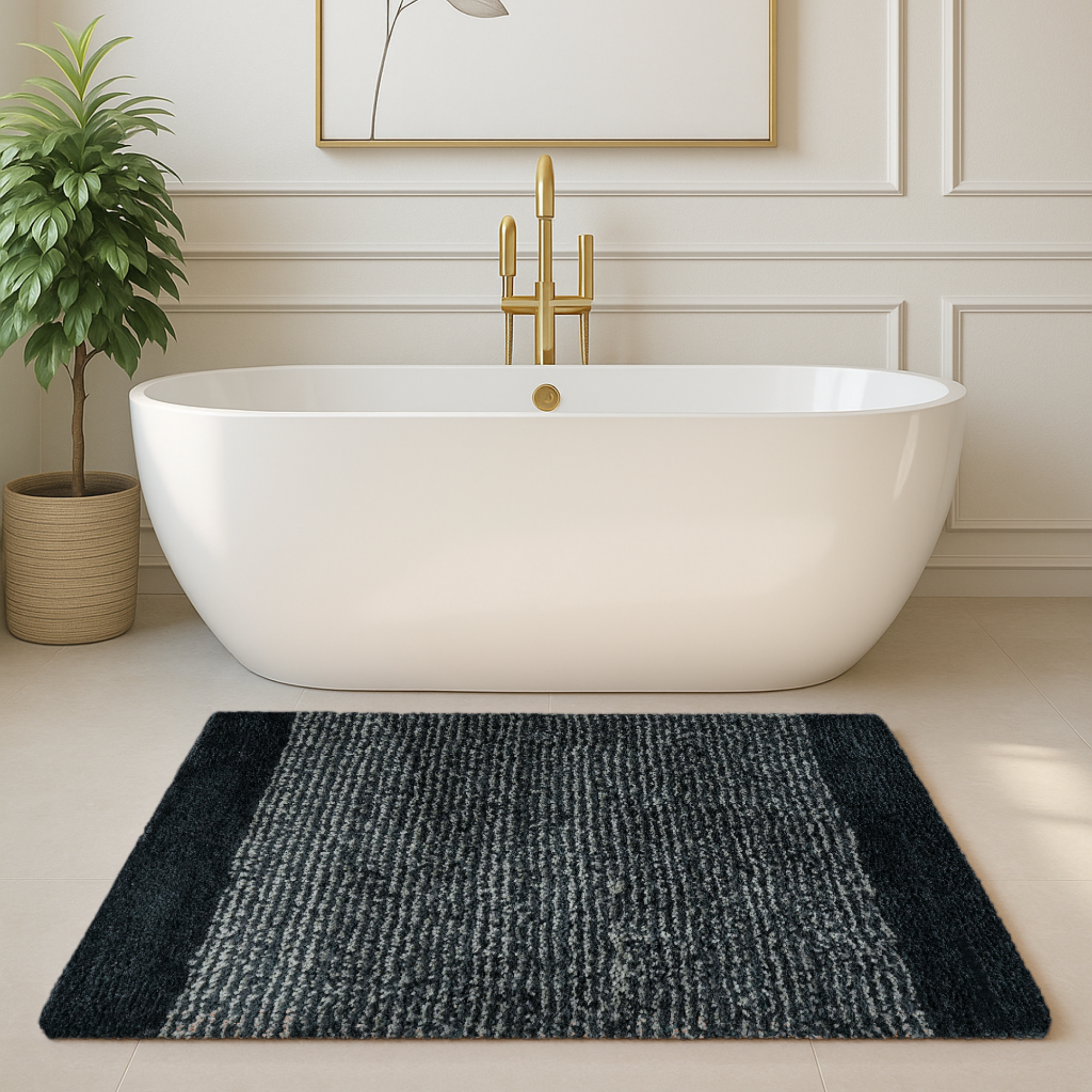 Royal Anti Skid Grey Bathmat 40X60 - Pano