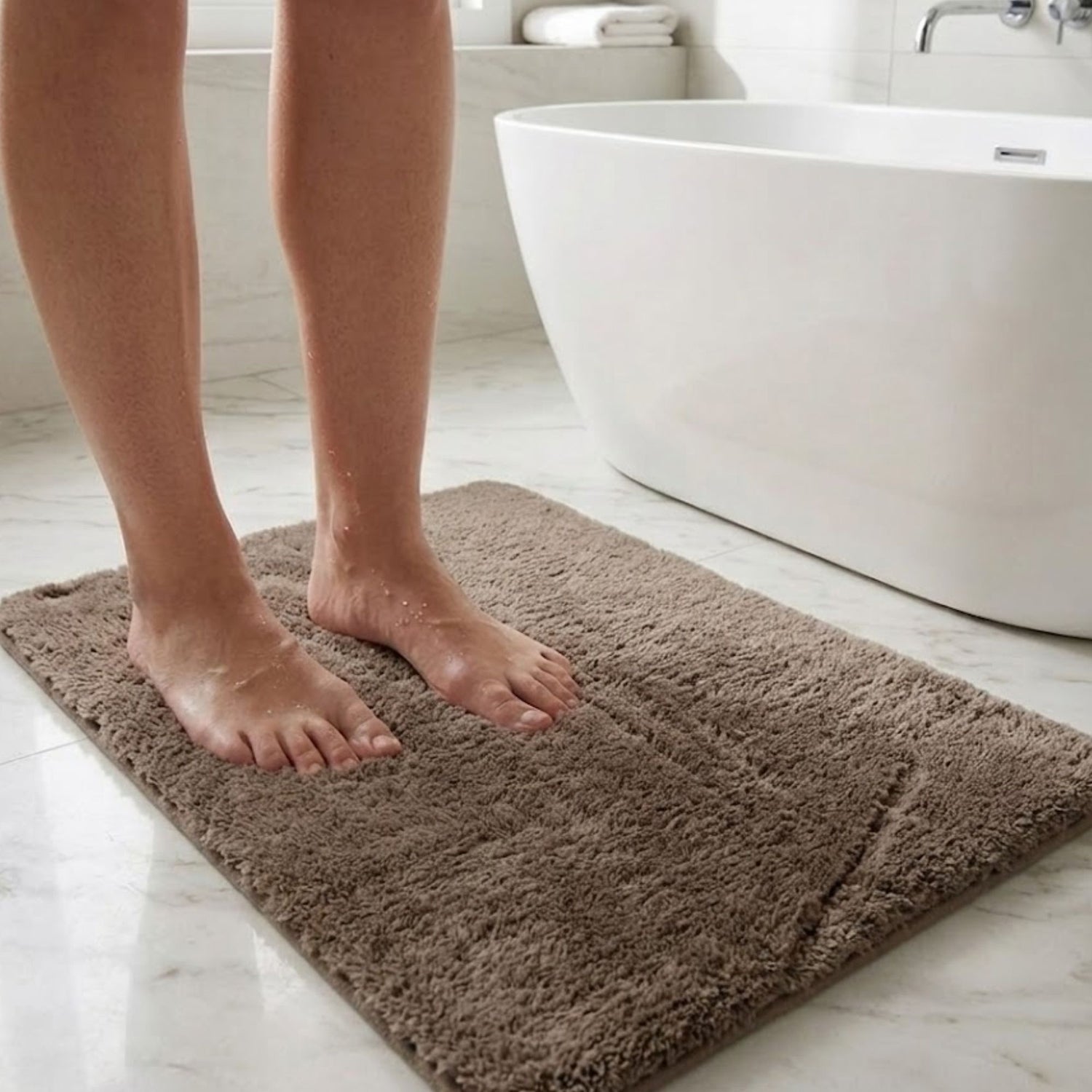 Cashmere Rabbit Fur Anti Skid Fur Bathmat - Pano