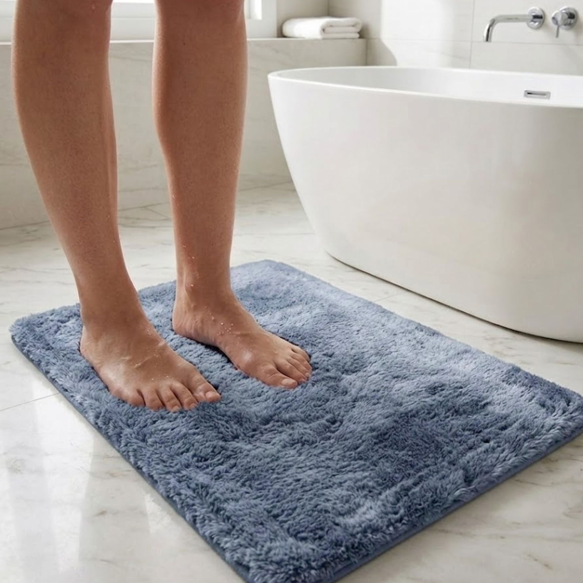 Cashmere Rabbit Fur Anti Skid Fur Bathmat - Pano