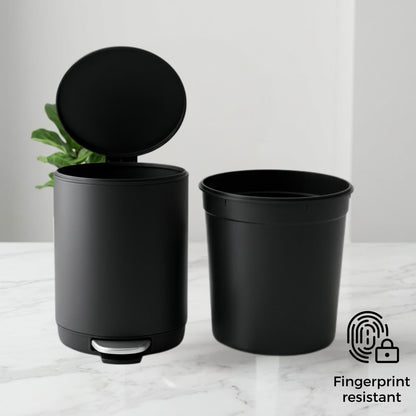Vesta Stainless Steel Soft Close Peddle Dustbins 5 Litre - Pano