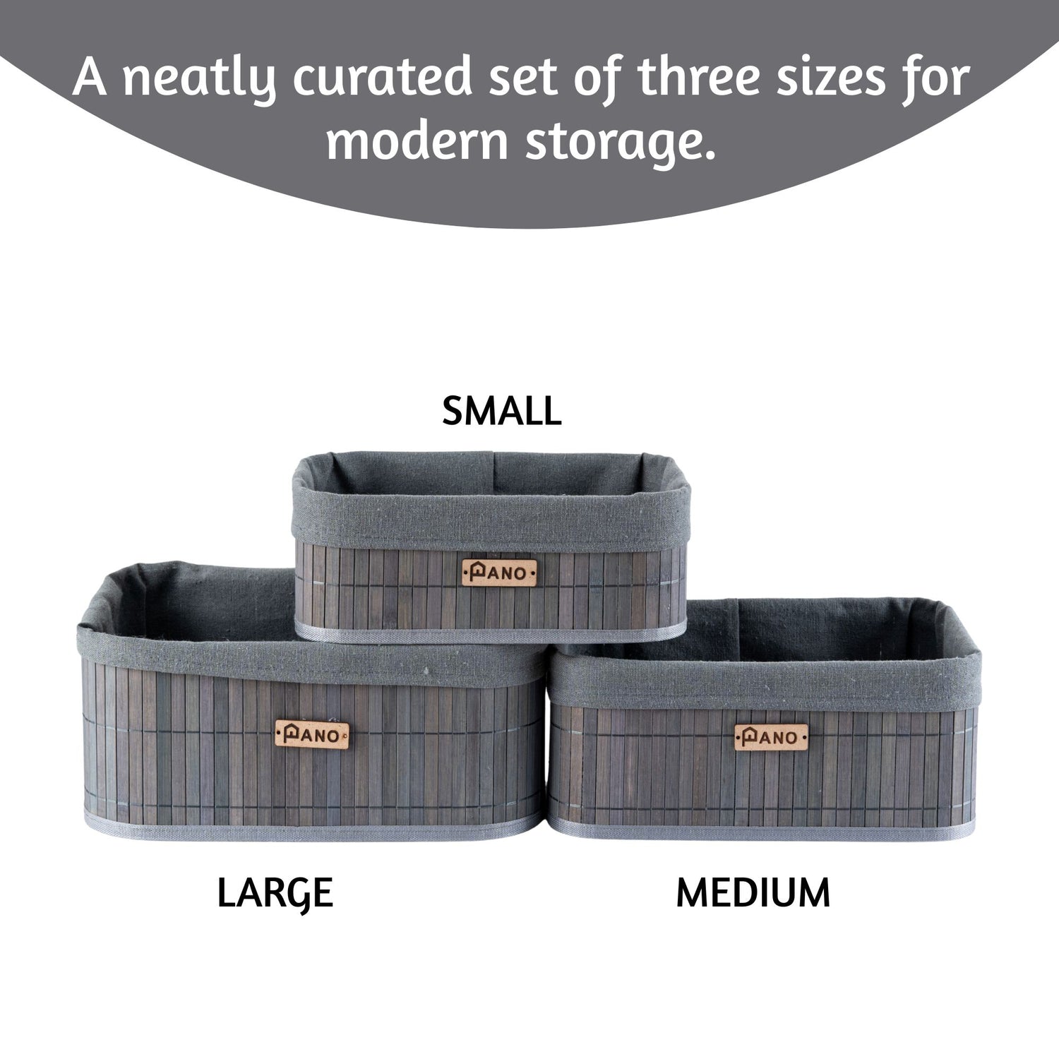 Bamboo Kitchen Utility Zurich Basket | Storage Organiser - Pano