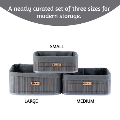 Bamboo Kitchen Utility Zurich Basket | Storage Organiser - Pano