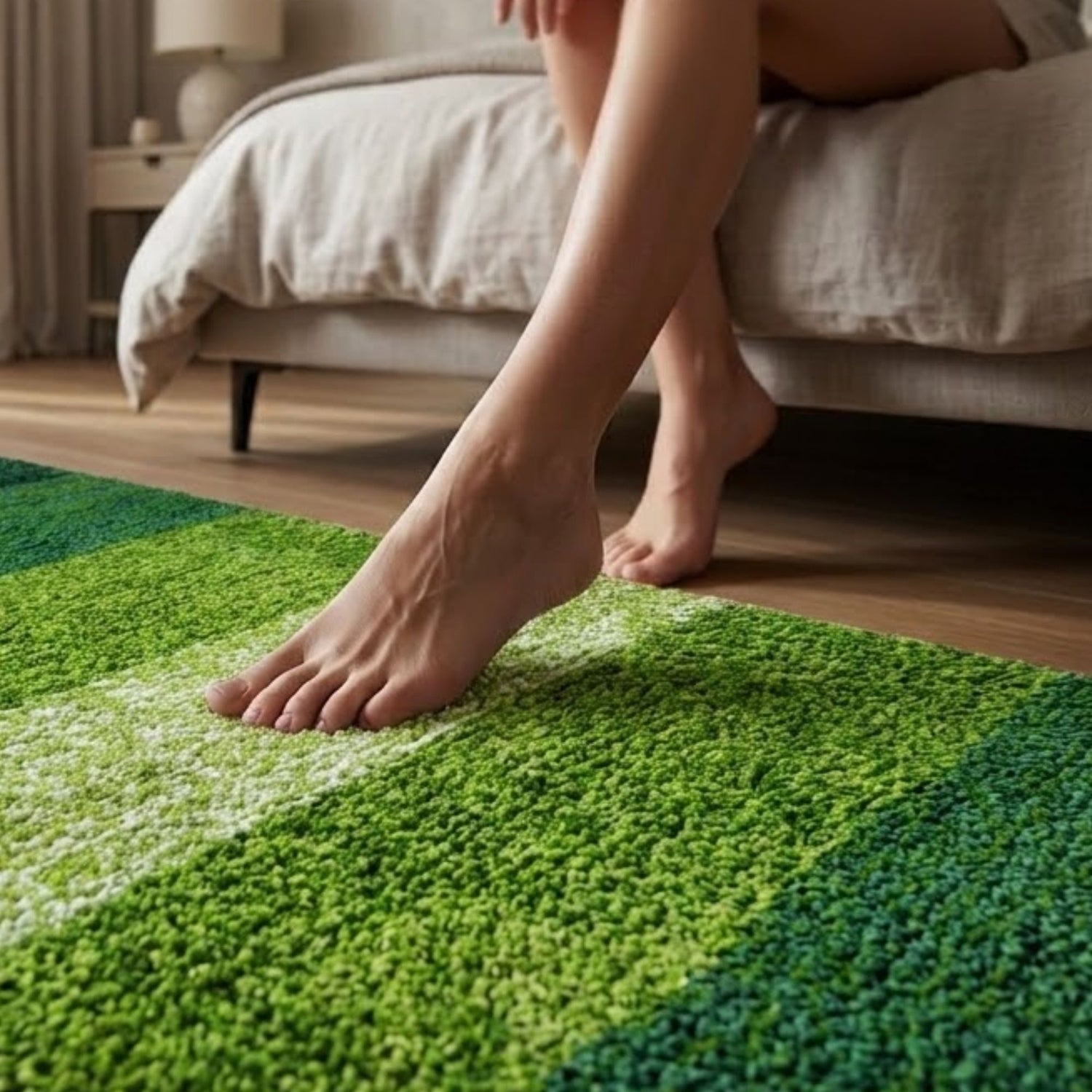 Textured Anti Skid Bathroom Washable Runner -Pano