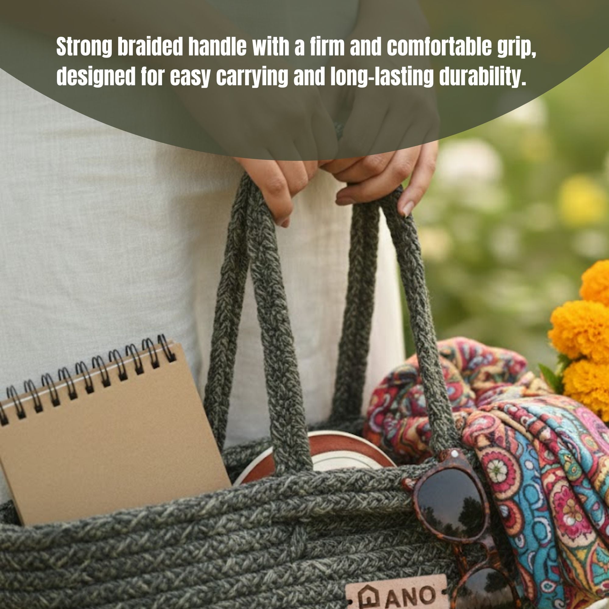 Elora Multi Purpose Tote Hand Basket - Pano