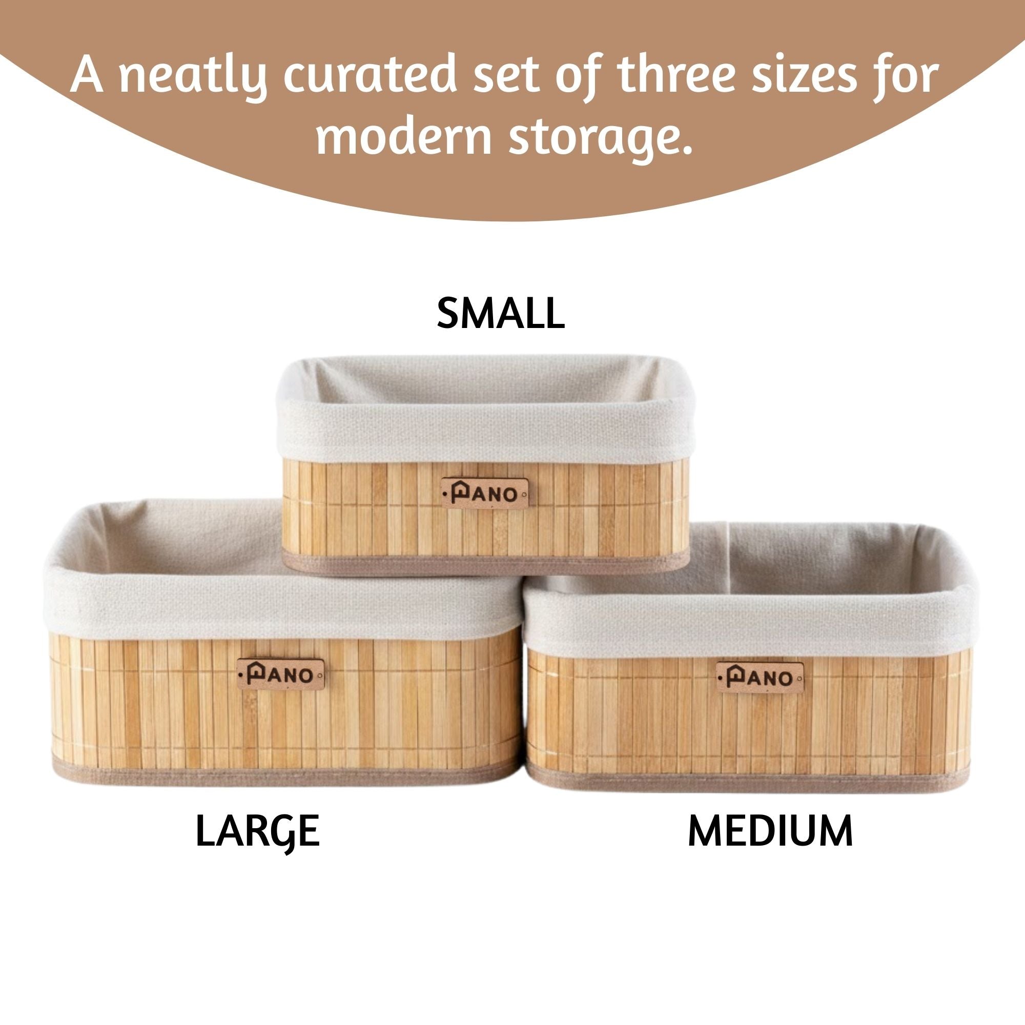 Bamboo Kitchen Utility Zurich Basket | Storage Organiser - Pano