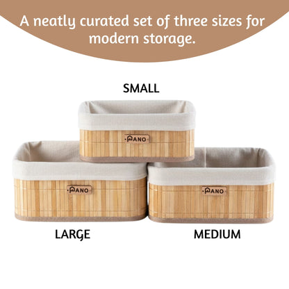 Bamboo Kitchen Utility Zurich Basket | Storage Organiser - Pano