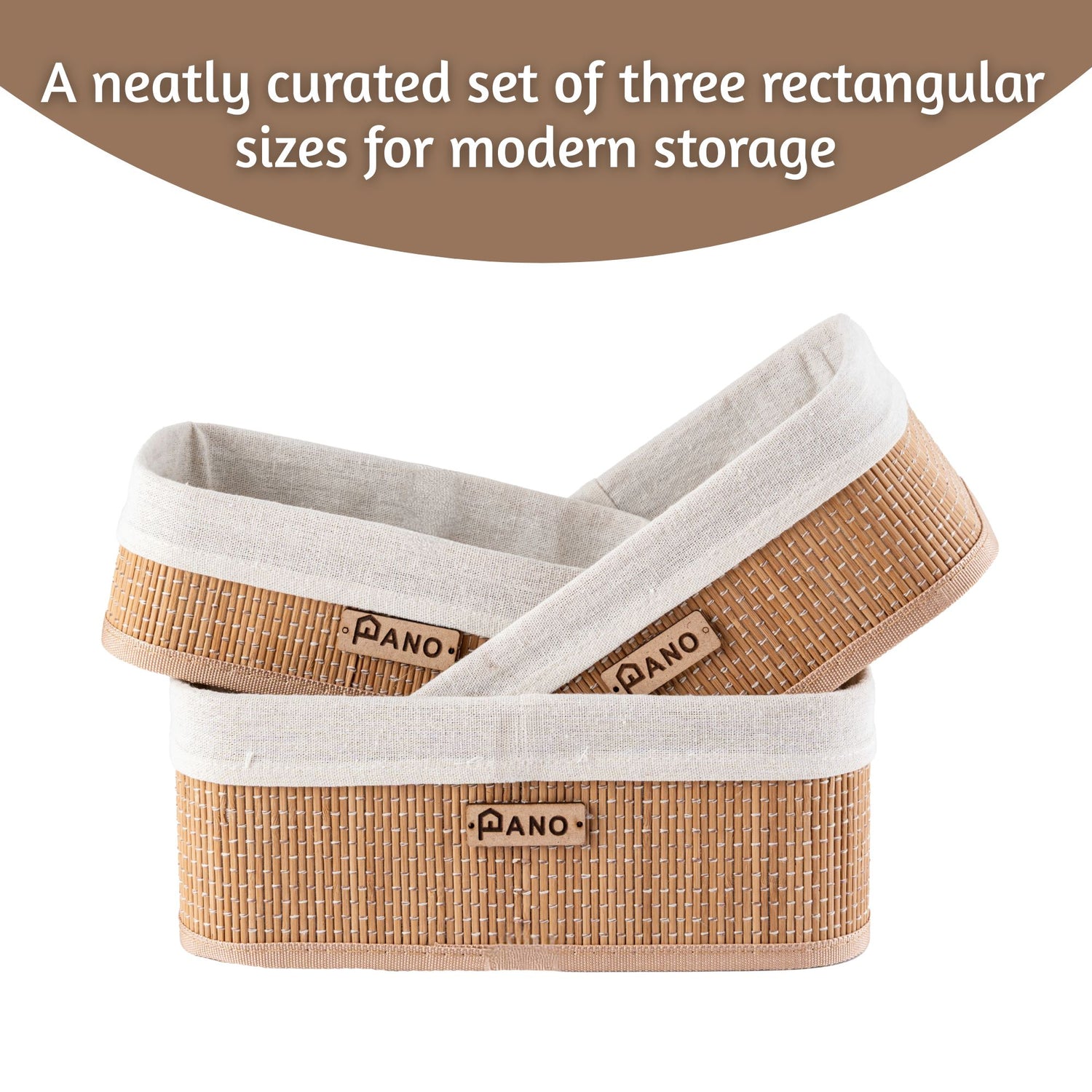 Bamboo Kitchen Utility Geneva Basket | Storage Organiser - Pano