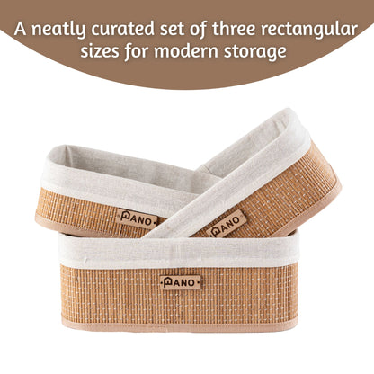 Bamboo Kitchen Utility Geneva Basket | Storage Organiser - Pano