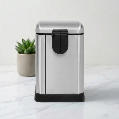 Scava Stainless Steel Soft Close Peddle Dustbins 6 Litre - Pano