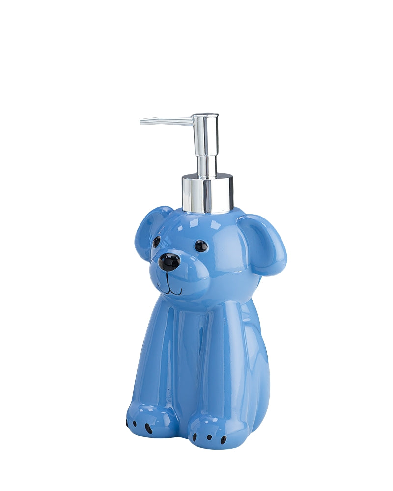 Teddy Kids Polyresin Blue Soap Dispenser - 380 ML - Pano
