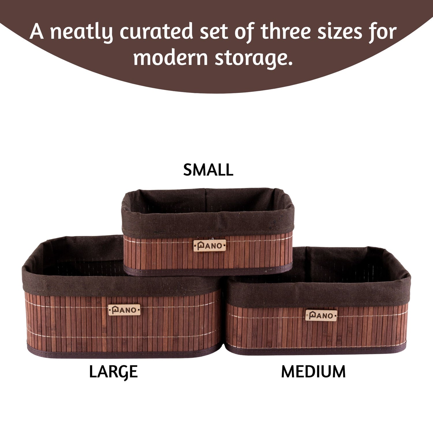 Bamboo Kitchen Utility Zurich Basket | Storage Organiser - Pano