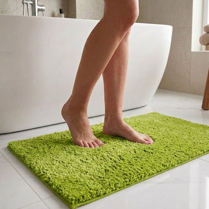 Maples Microfiber Anti Skid Super Absorbent Bathmat Set of 2 - Pano