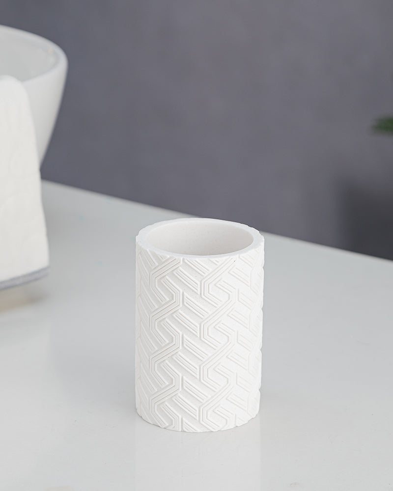 Stylish Polyresin Set of 3 with Soap Dispenser (Moon Light) - Pano