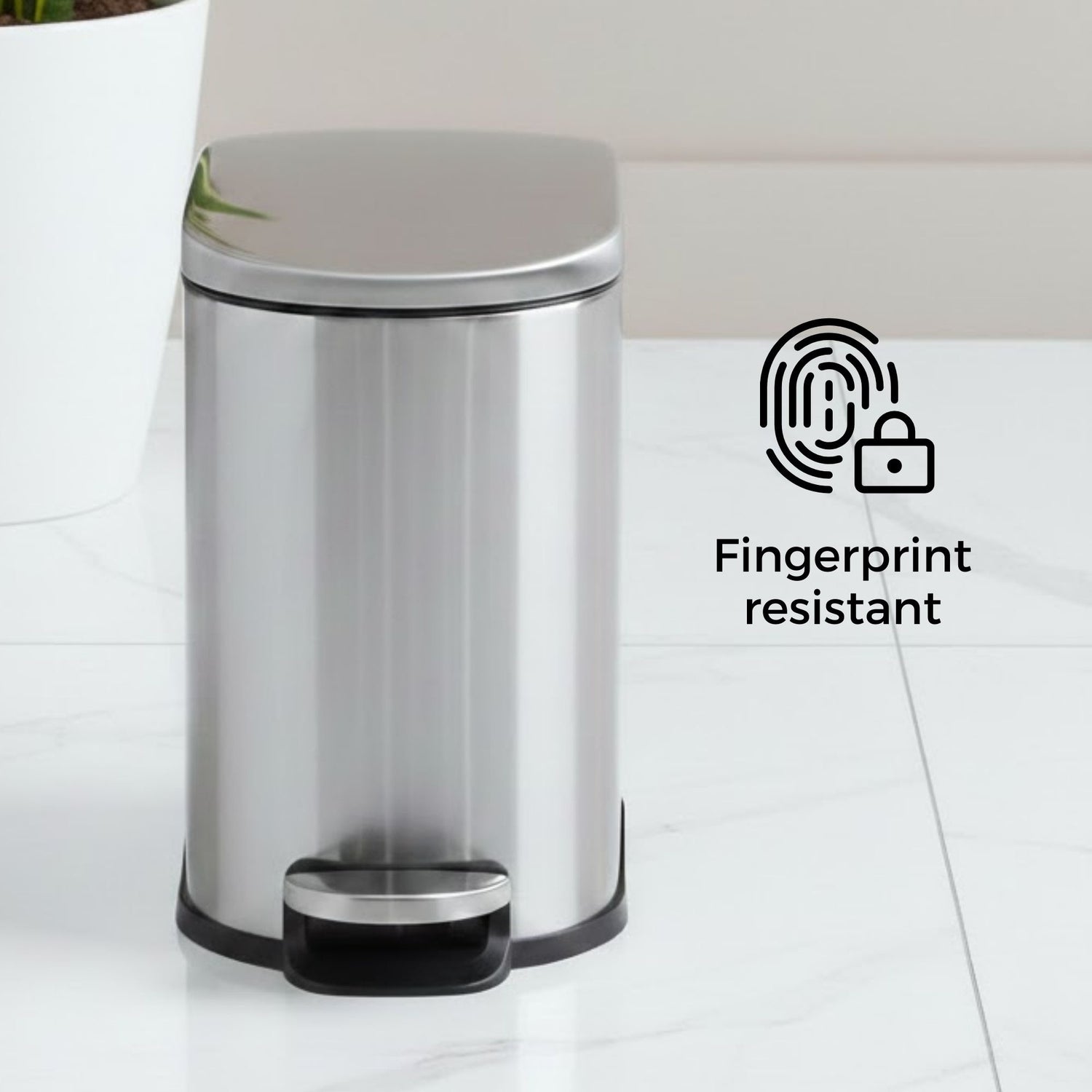 Milo Stainless Steel Step Bin Trashcan 5 Litre - Pano