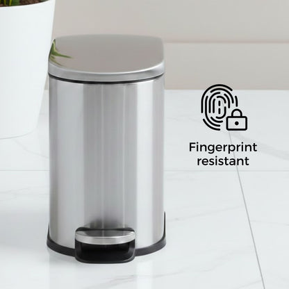 Milo Stainless Steel Step Bin Trashcan 5 Litre - Pano