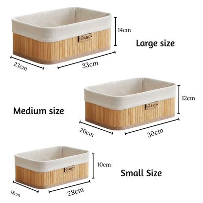 Bamboo Kitchen Utility Zurich Basket | Storage Organiser - Pano