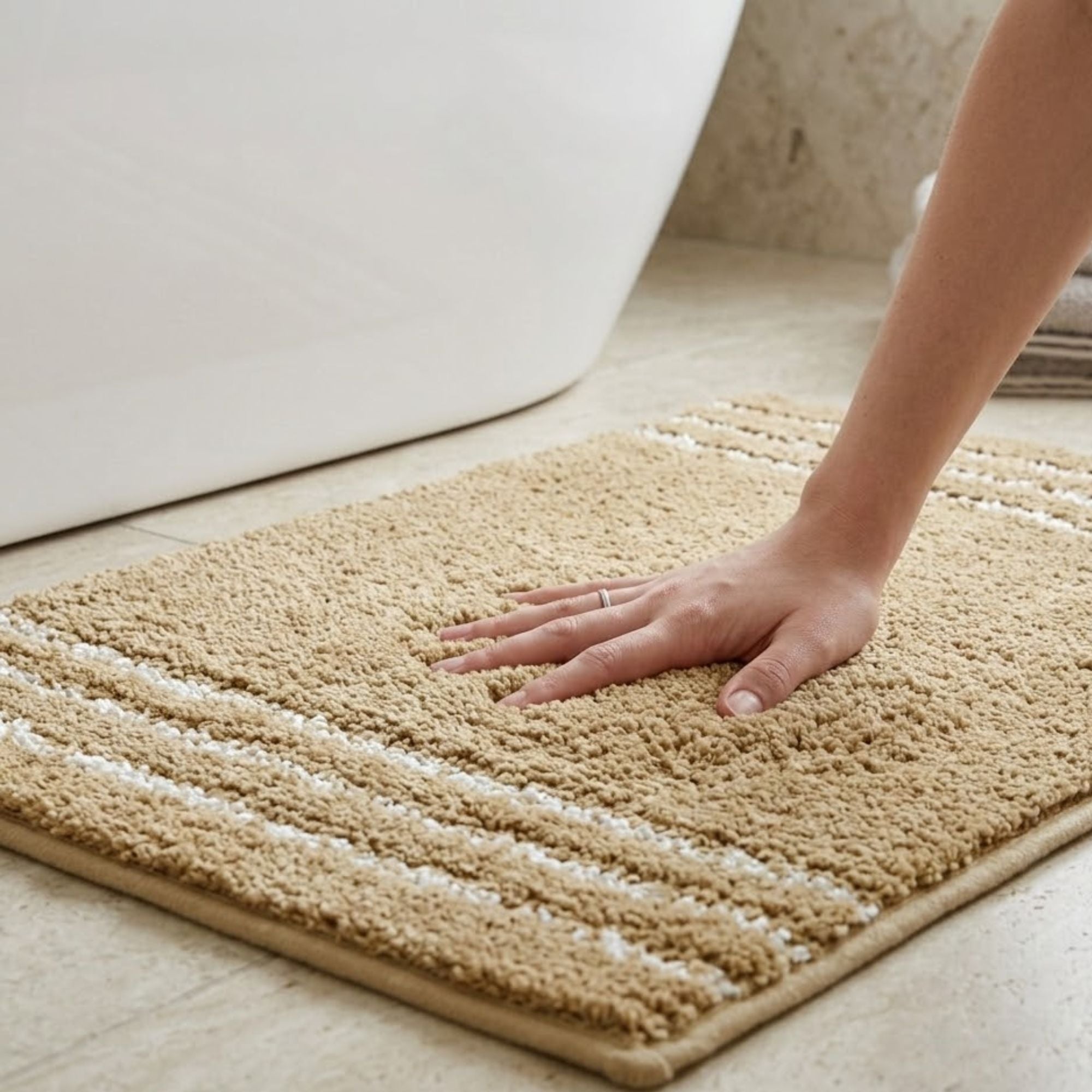 Clarion Anti Skid Light Grey Bathmat - Pano