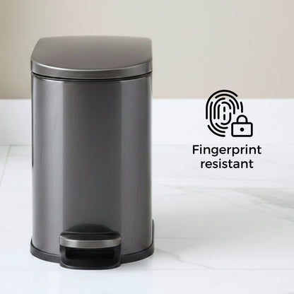 Milo Stainless Steel Step Bin Trashcan 5 Litre - Pano