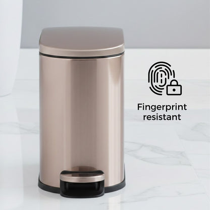 Milo Stainless Steel Step Bin Trashcan 5 Litre - Pano