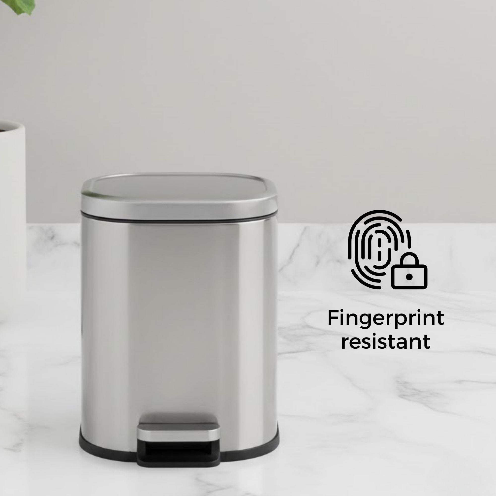 Arlo Stainless Steel Step Bin Trashcan 6 Litre - Pano