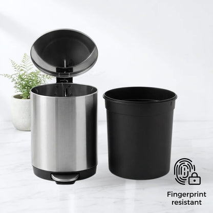 Vesta Stainless Steel Soft Close Peddle Dustbins 5 Litre - Pano
