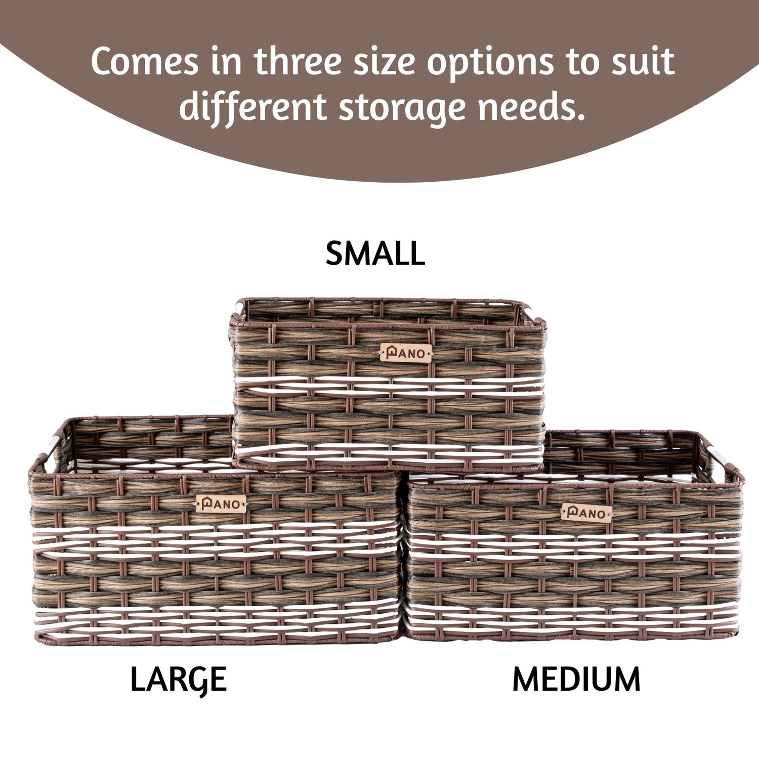 Wicker Storage Oliver Basket | Storage Organiser  - Pano