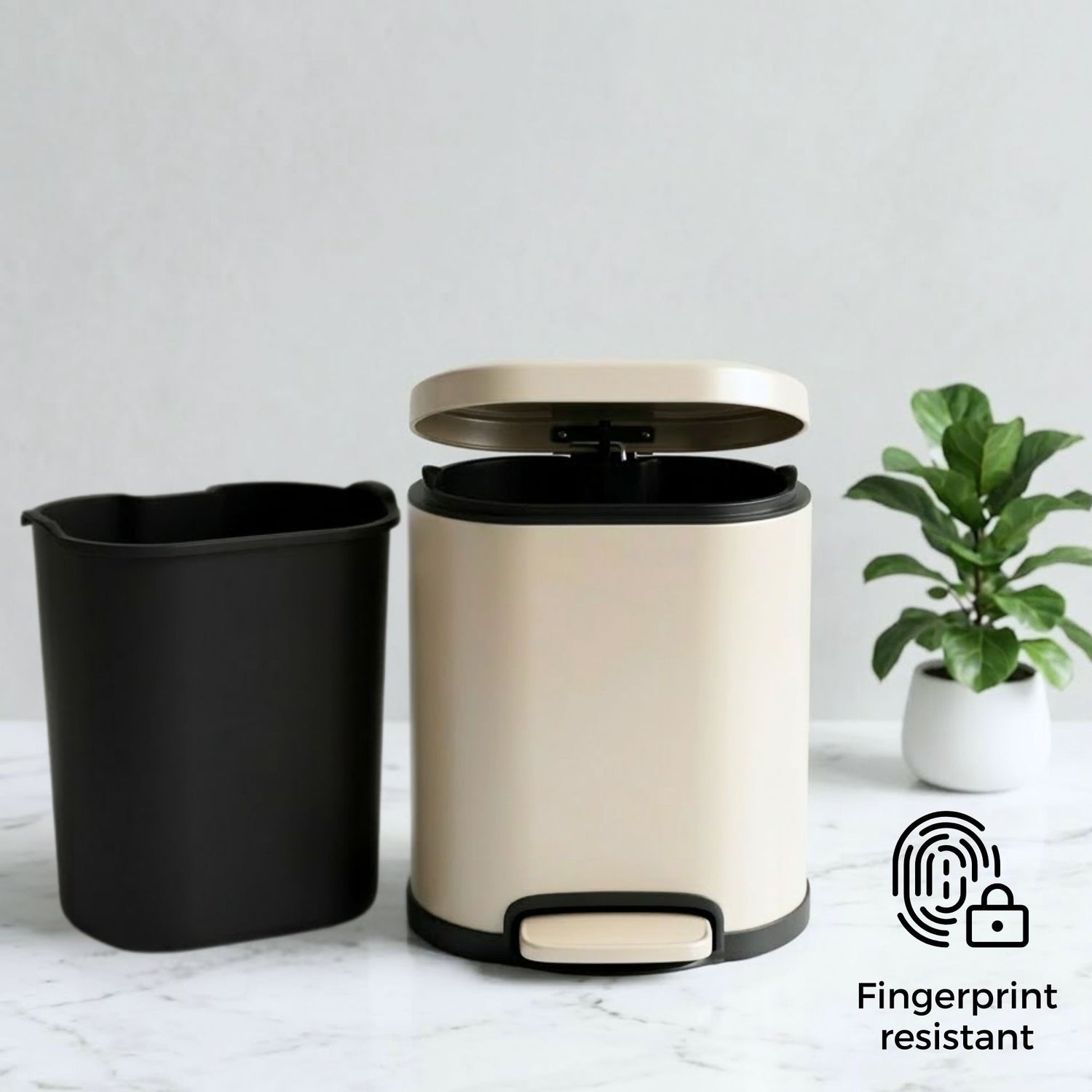 Masa Stainless Steel Soft Close Peddle Dustbins 5 Litre - Pano