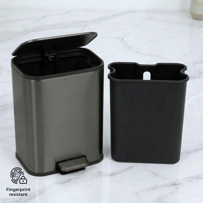 Binova Stainless Steel Soft Close Peddle Dustbins - Pano
