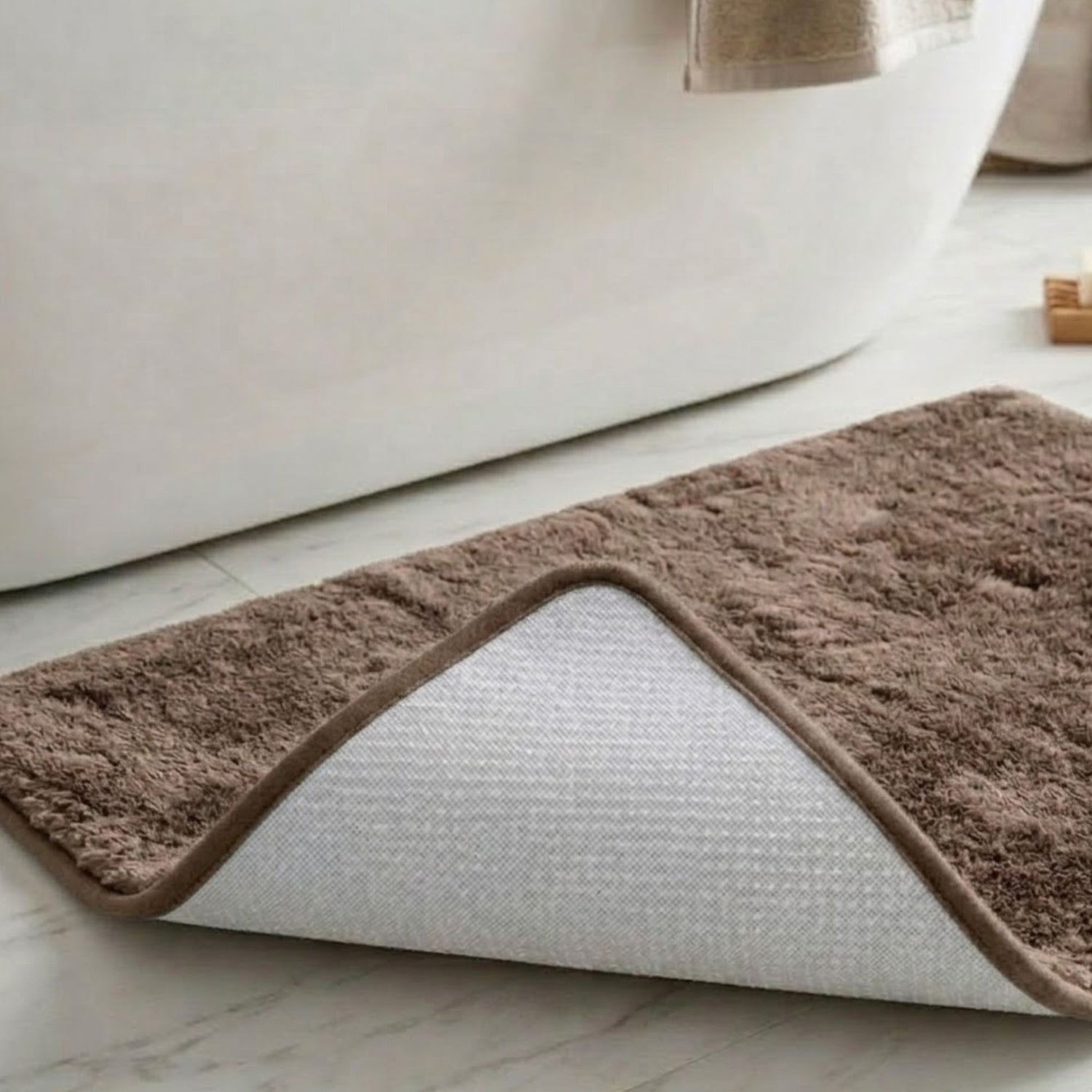 Cashmere Rabbit Fur Anti Skid Fur Bathmat - Pano