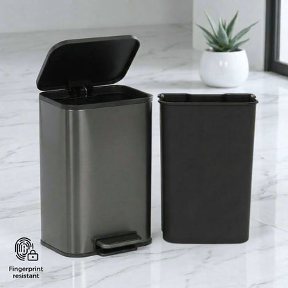 Binova Stainless Steel Soft Close Peddle Dustbins - Pano