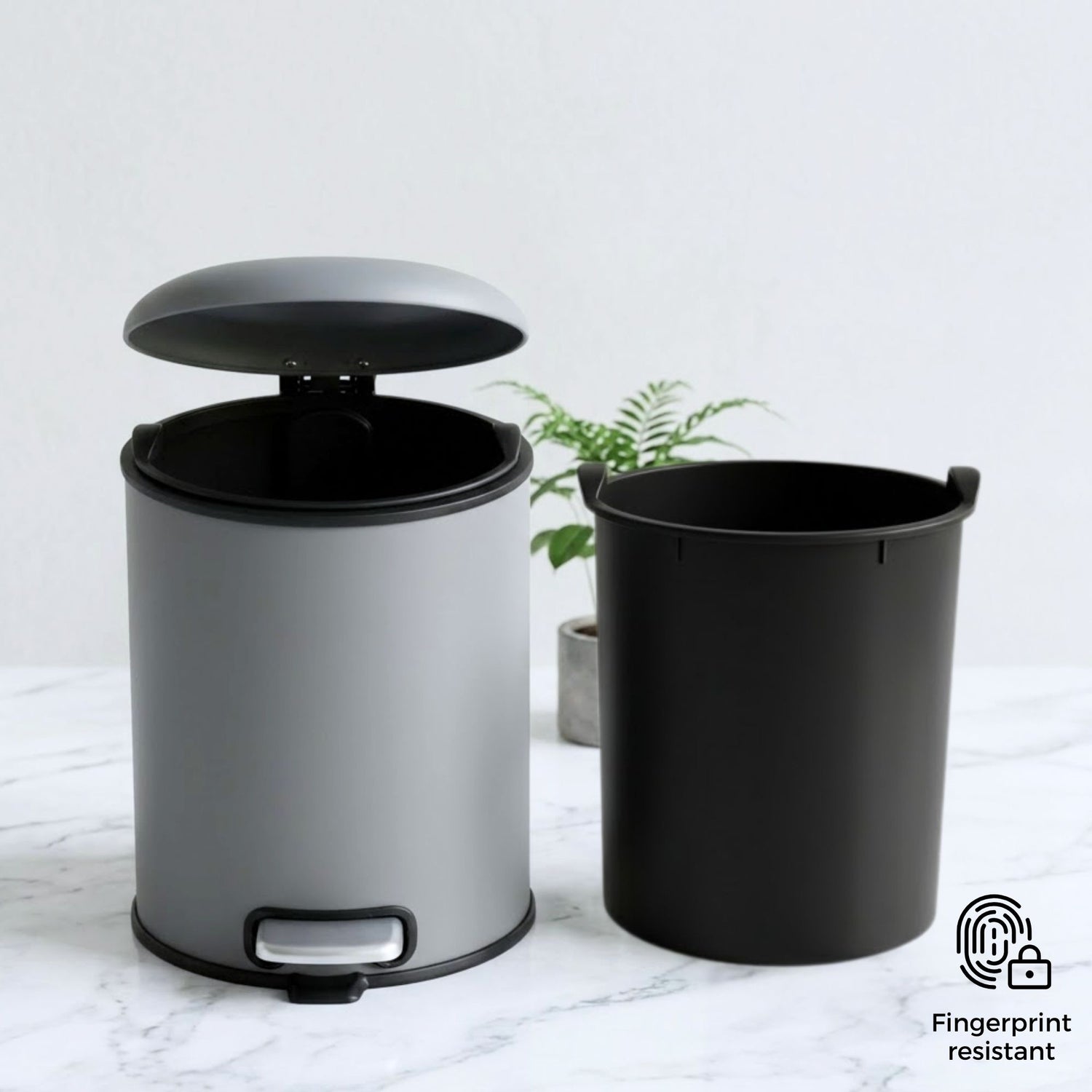 Levante Stainless Steel Soft Close Peddle Dustbins - Pano
