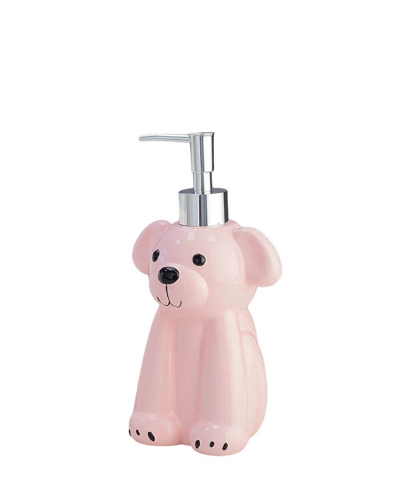 Teddy Kids Polyresin Blush Soap Dispenser - 380 ML - Pano