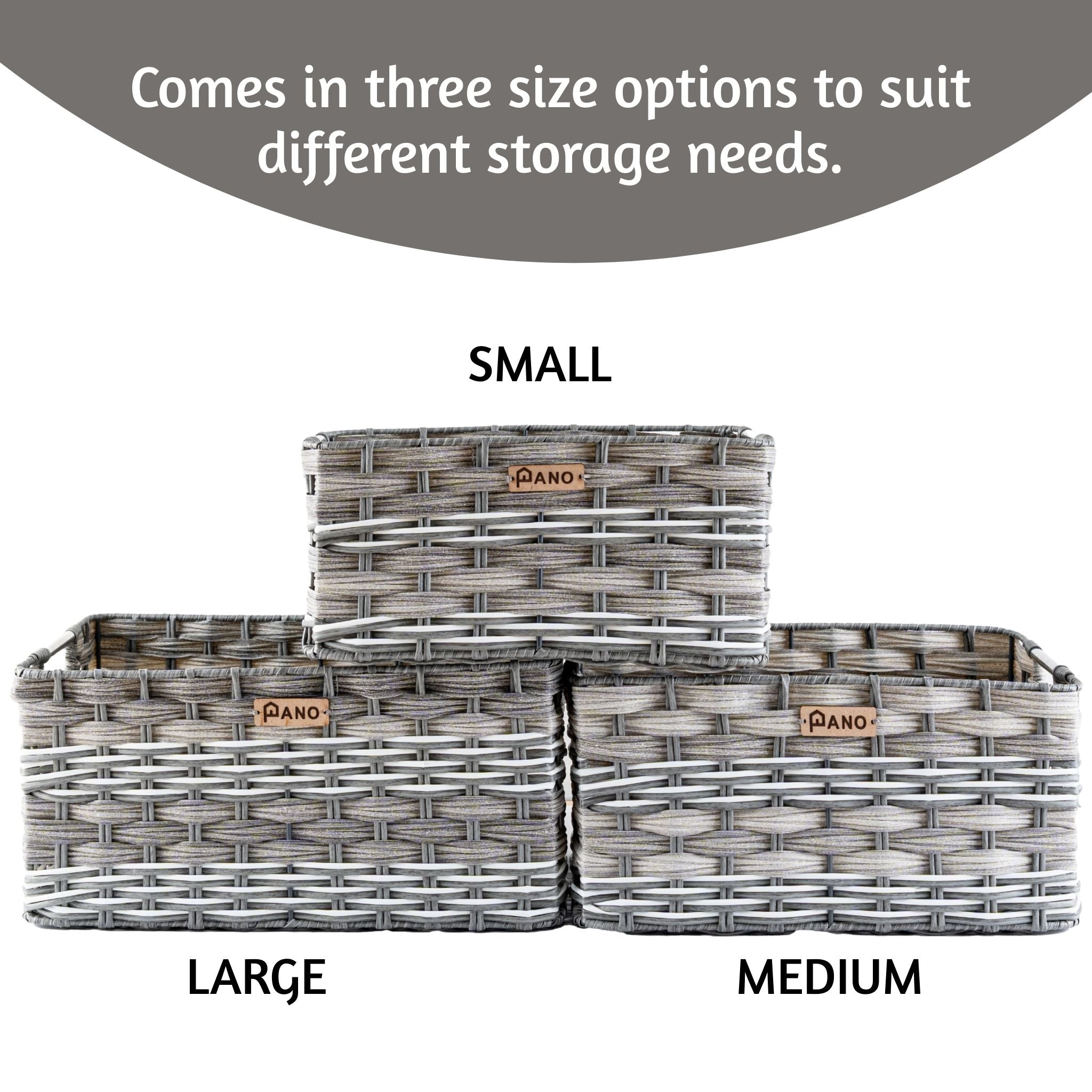 Wicker Storage Oliver Basket | Storage Organiser  - Pano