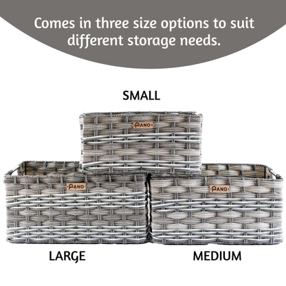 Wicker Storage Oliver Basket | Storage Organiser  - Pano