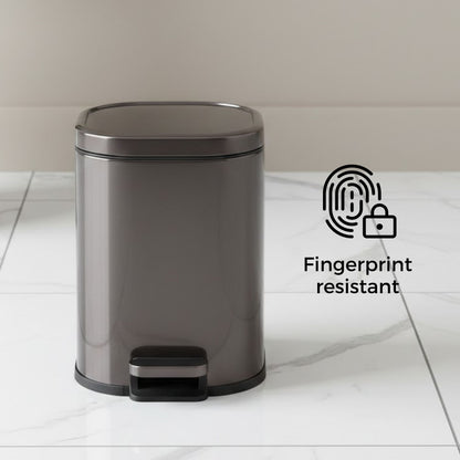 Arlo Stainless Steel Step Bin Trashcan 6 Litre - Pano