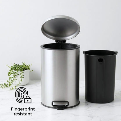 Levante Stainless Steel Soft Close Peddle Dustbins - Pano