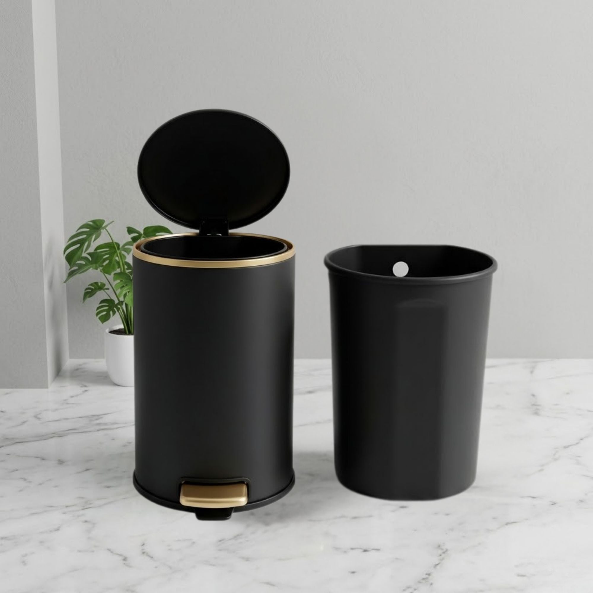 Oxford Stainless Steel Soft Close Peddle Dustbins 8 Litre - Pano